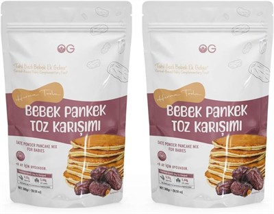 OG 2li Hurma Tozlu Bebek Pankek Toz Karışımı 300 Gr +8 Ay