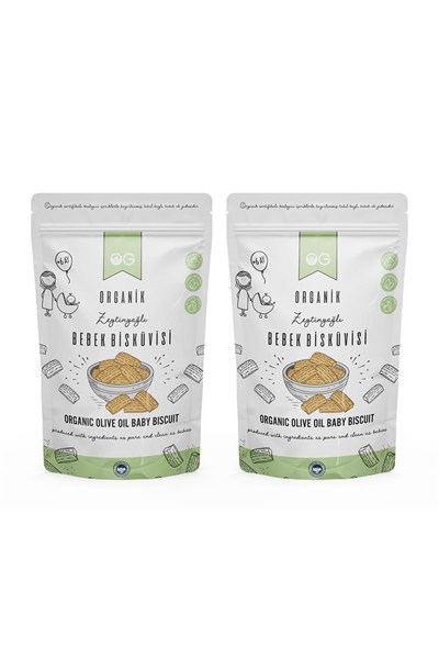 OG 2li Organik Bebek Bisküvisi 2x300 gr 6 Ay