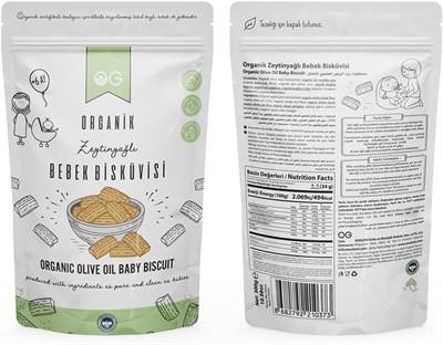 OG 2li Organik Bebek Bisküvisi 2x300 gr 6 Ay