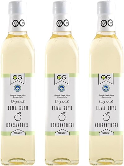 OG 3lü Organik Elma Suyu Konsantresi 500 ML