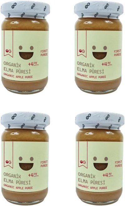 OG 4lü Organik Elma Püresi 100 Gr +4 Ay