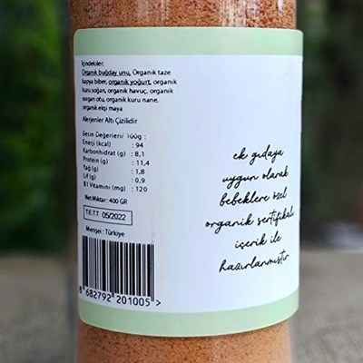 OG Organik Bebek Tarhanası +6 Ay 400 gr