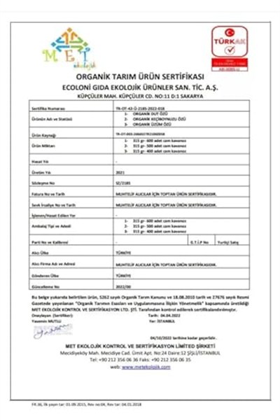 OG Organik Dut Özü 315 gr