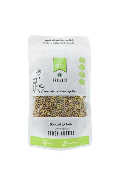 OG Organik Karışık Sebzeli Tam Buğday Bebek Kuskus 250 gr +8 Ay