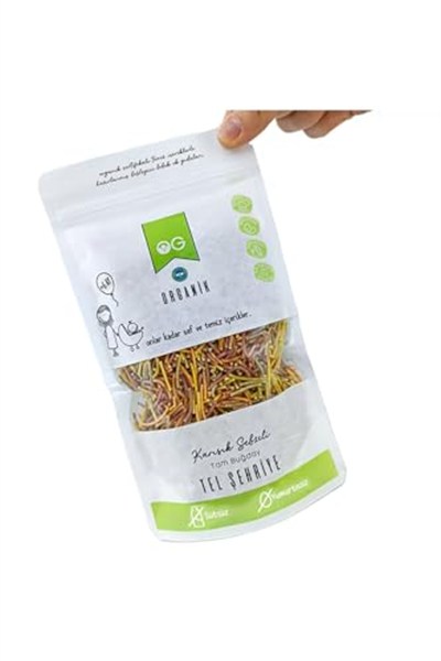 OG Organik Karışık Sebzeli Tam Buğday Tel Şehriye 180 gr +8 Ay