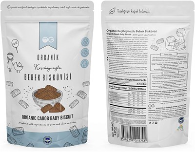 OG Organik Keçiboynuzlu Bebek Bisküvisi 150 Gr +6 Ay