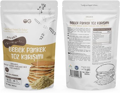OG Organik Ruşeymli Bebek Pankek Toz Karışımı 300 Gr +8 Ay