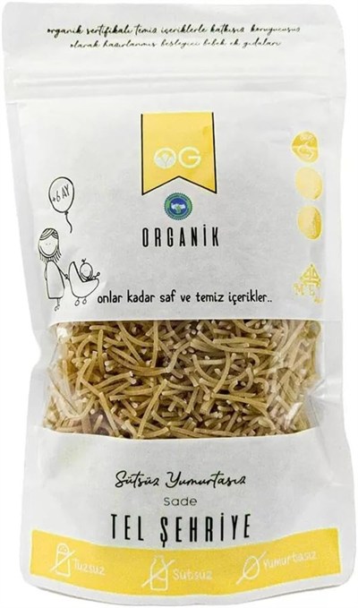 OG Organik Sütsüz Yumurtasız Tel Şehriye 6ay 180gr