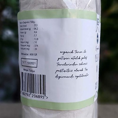 OG Organik Tam Yulaf Unu 650 Gr