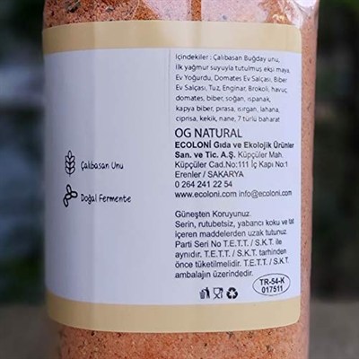 OG Sebzeli Tarhana 800 Gr +12 Ay