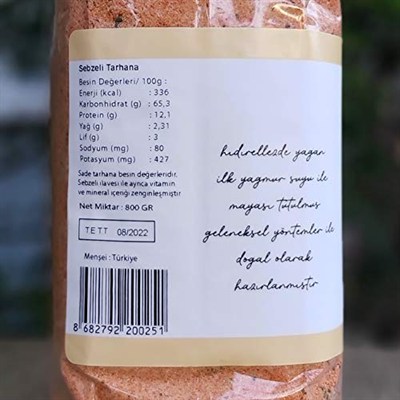 OG Sebzeli Tarhana 800 Gr +12 Ay