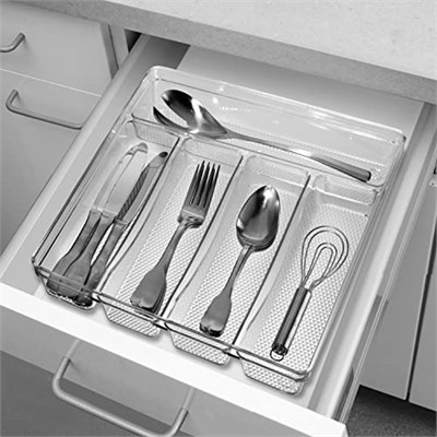 Oggi Şeffaf Tepsi Sofra Takımı Düzenleyici, 5 Bölmeli - Seçenekler: 5-Compartment, 6-Compartment