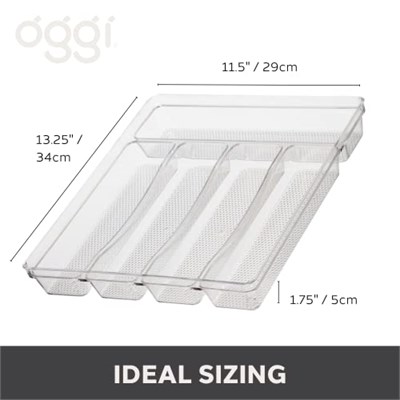 Oggi Şeffaf Tepsi Sofra Takımı Düzenleyici, 5 Bölmeli - Seçenekler: 5-Compartment, 6-Compartment
