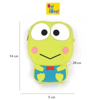 Ogi Mogi Toys Silikon Yeşil Kurbağa Omuz Çantası