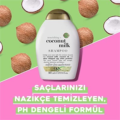 ogx besleyici hindistan cevizi sütü şampuan 385 ml sülfatsız - Seçenekler: 385 ml (Pack of 1), 385 ml (Pack of 2)