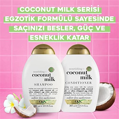 ogx besleyici hindistan cevizi sütü şampuan 385 ml sülfatsız - Seçenekler: 385 ml (Pack of 1), 385 ml (Pack of 2)