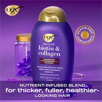 OGX Biotin ve Kolajen Şampuan (385 ml) - Seçenekler: Tek Ebat, 2 ADET, Tek Ebat 2li paket
