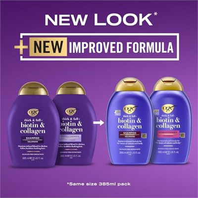 ogx dolgunlaştırıcı biotin & kolajen saç bakım kremi yeni ph dengeli formül 385ml - Seçenekler: 13.02 Fl Oz (Pack of 1), 13.02 Fl Oz (Pack of 1) (3 paketi)