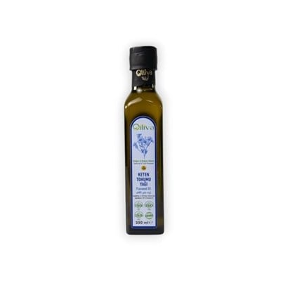 Oiliva Soğuk Sıkım Keten Tohumu Yağı 250ml –%100 Doğal, Katkısız, Omega-3 Zengini, Cam Şişede Saf Yağ