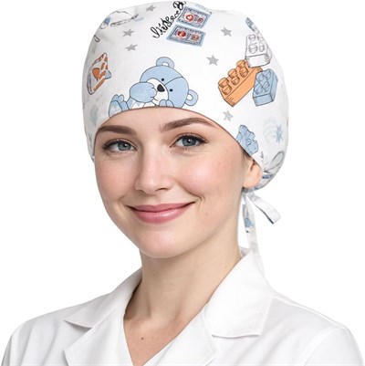 Okanmed Desenli Doktor Hemşire Aşçı Cerrahi Bone Hastane Bone Bandana M400