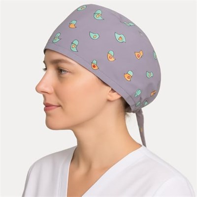 Okanmed Kuş Desenli Doktor Hemşire Aşçı Cerrahi Bone Hastane Bone Bandana M389
