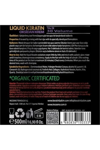 Oksidan Krem (Güvenli Saç Açma) (500ml)