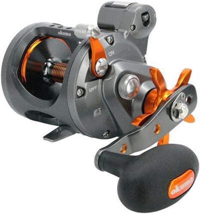 Okuma Schlepprolle fr kaltes Wasser - Seçenekler: Cw-153d: 240 Yds - 6,4 kg, Cw-203dlx: 210 Yds-9 kg, sol el...