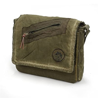 Old Cotton Cargo 7136 Vintage Günlük Omuz Postacı Kanvas Okul 14 inch Laptop Çantası