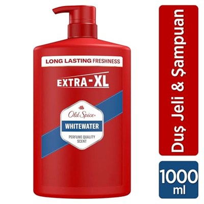 Old Spice Whitewater Erkekler İçin Duş Jeli ve Şampuan 1000 ml Ekstra-XL