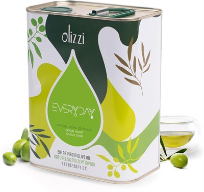Olizzi Everyday Natürel Sızma Zeytinyağı - Ödüllü, Erken Hasat, Soğuk Sıkım 2 LT