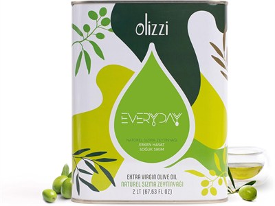 Olizzi Everyday Natürel Sızma Zeytinyağı - Ödüllü, Erken Hasat, Soğuk Sıkım 2 LT