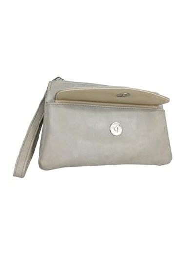 Ollbag Yumuşak Dokulu Sade Düz Renk Dört Gözlü Bilekli Çarşı Pazar & Yürüyüş Kadın Cüzdanı