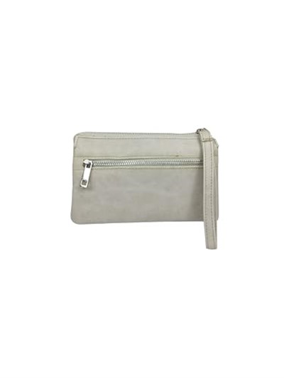 Ollbag Yumuşak Dokulu Sade Düz Renk Dört Gözlü Bilekli Çarşı Pazar & Yürüyüş Kadın Cüzdanı
