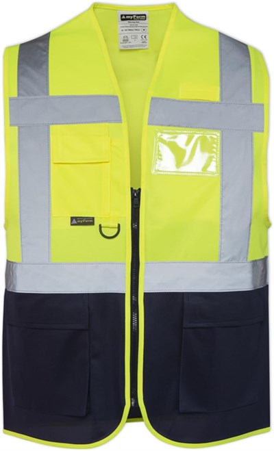 OLYMPUS HIGH VIS WARNING VEST SARI - LACİVERT 4XL-1
