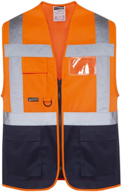 OLYMPUS HIGH VIS WARNING VEST SARI - LACİVERT 4XL-1