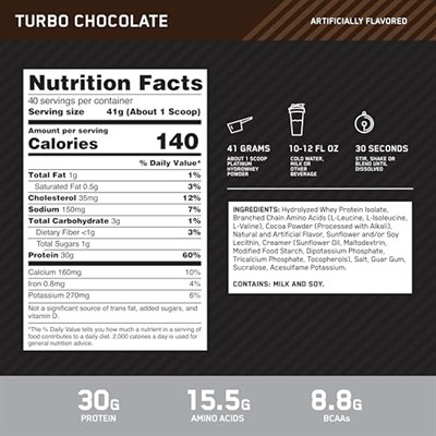 ON Optimum Nutrition Hydrowhey Çikolata Aromalı 1.6kg 40 Servis