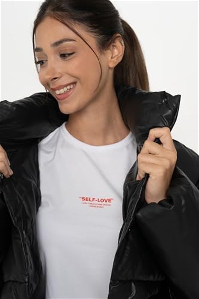 ONLY ONLANJA FAUX LEATHER OVERSIZE PUFFER OTW Mont Kadın