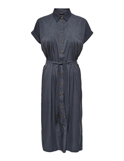 ONLY ONLANNIKA S/L SMOCK DRESS WVN NOOS Elbise Kadın