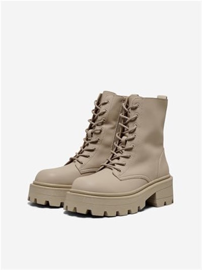 ONLY ONLBANYU-3 PU MONOCHROME LACE BOOT NOOS Yürüyüş BotuKadın
