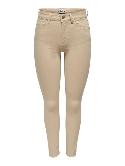 ONLY ONLBLUSH MID SK ANK RAW COL PNT Pantolon Kadın