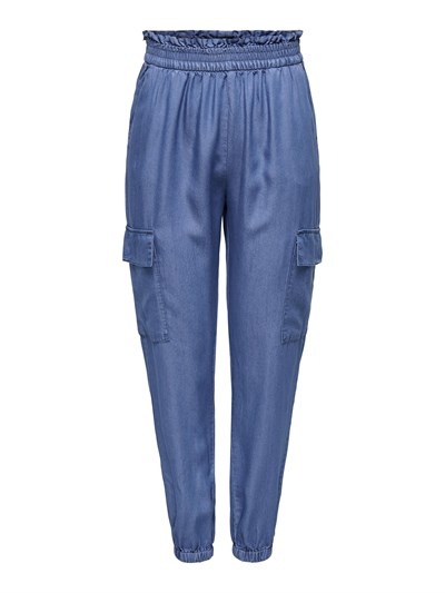 Only ONLCHARIS LIFE Kadın Cargo Pantolon, Mavi, M-32 Beden