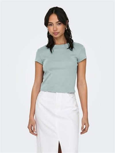 ONLY Onlelina S/S O-neck Short Top Jrs Noos Onlelina S/S O-Neck Short Top Jrs Noos Kadınlar