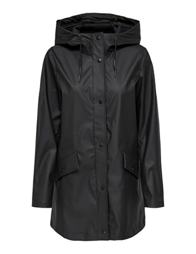 Only Onlelisa Raincoat Otw Erkek Günlük Mont 15261734-BLACK Siyah M