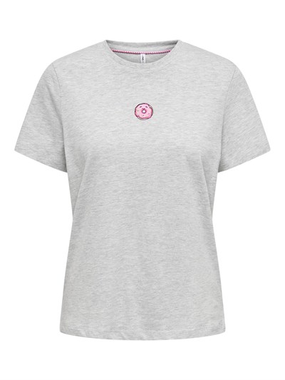 ONLY ONLFOODIE LIFE REG S/S TOP BOX JRS Tişört Kadın