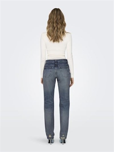 ONLY ONLJACI MW STRAIGHT TINT DNM CRO Jeans Kadın