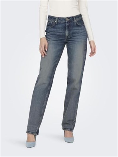 ONLY ONLJACI MW STRAIGHT TINT DNM CRO Jeans Kadın