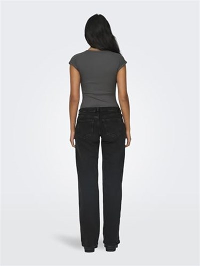 ONLY Onljuicy Hw Wide des Ank Dnm Jeans Dot Kot Pantolon Kadın