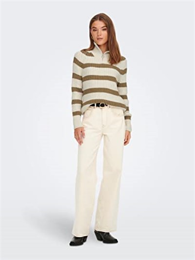 ONLY ONLLEISE FREYA LS ZIP HIGH NECK KNT NOOS Kazak Kadın