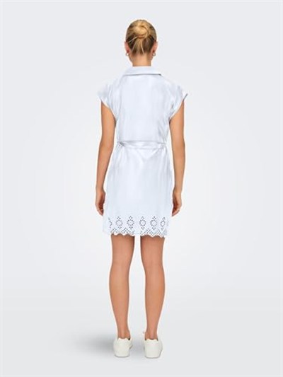 ONLY ONLLOU LIFE EMB S/S SHIRT DRESS PTM Elbise Kadın