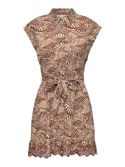 ONLY ONLLOU LIFE EMB S/S SHIRT DRESS PTM Elbise Kadın